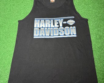 Vintage Harley Davidson tanktop T-shirt uit de jaren 90, Biker Summer Mansfield OH 1998 (L)