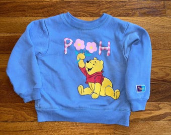 Leuk vintage Winnie de Pooh Disney-sweatshirt uit de jaren 90, voor kinderen, baby's en peuters maat 4T