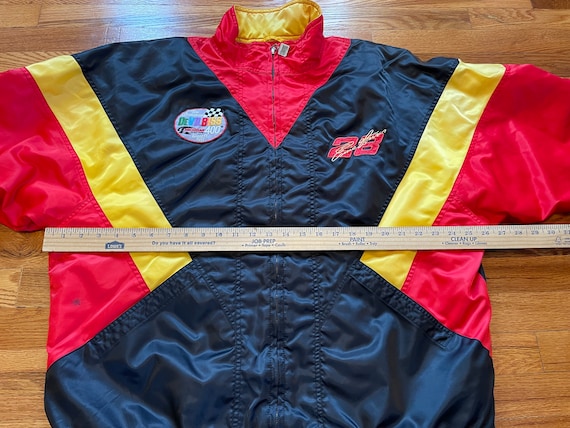 90s Ernie Irvan NASCAR zip up jacket coat old sch… - image 9
