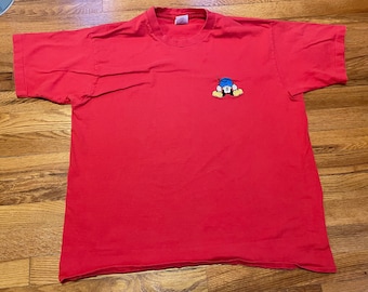 90s Mickey Mouse t-shirt vintage rare bending over funny minimalist XL red & co. Disneyland