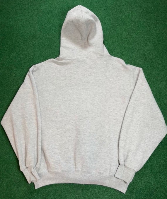 90s grey Russell Athletics brand hoodie sweatshir… - image 3