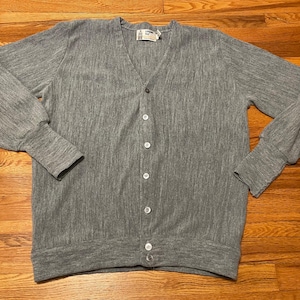 London Fog Cardigan Sweater Made in USA Knit Full Zip Sz XL