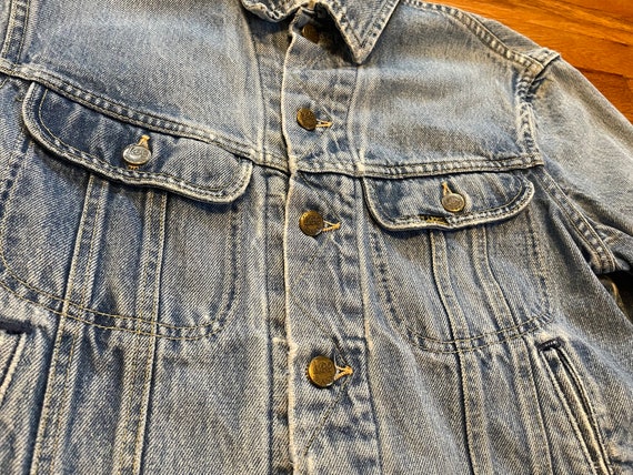 70s/80s distressed Lee denim jean jacket made in … - image 2