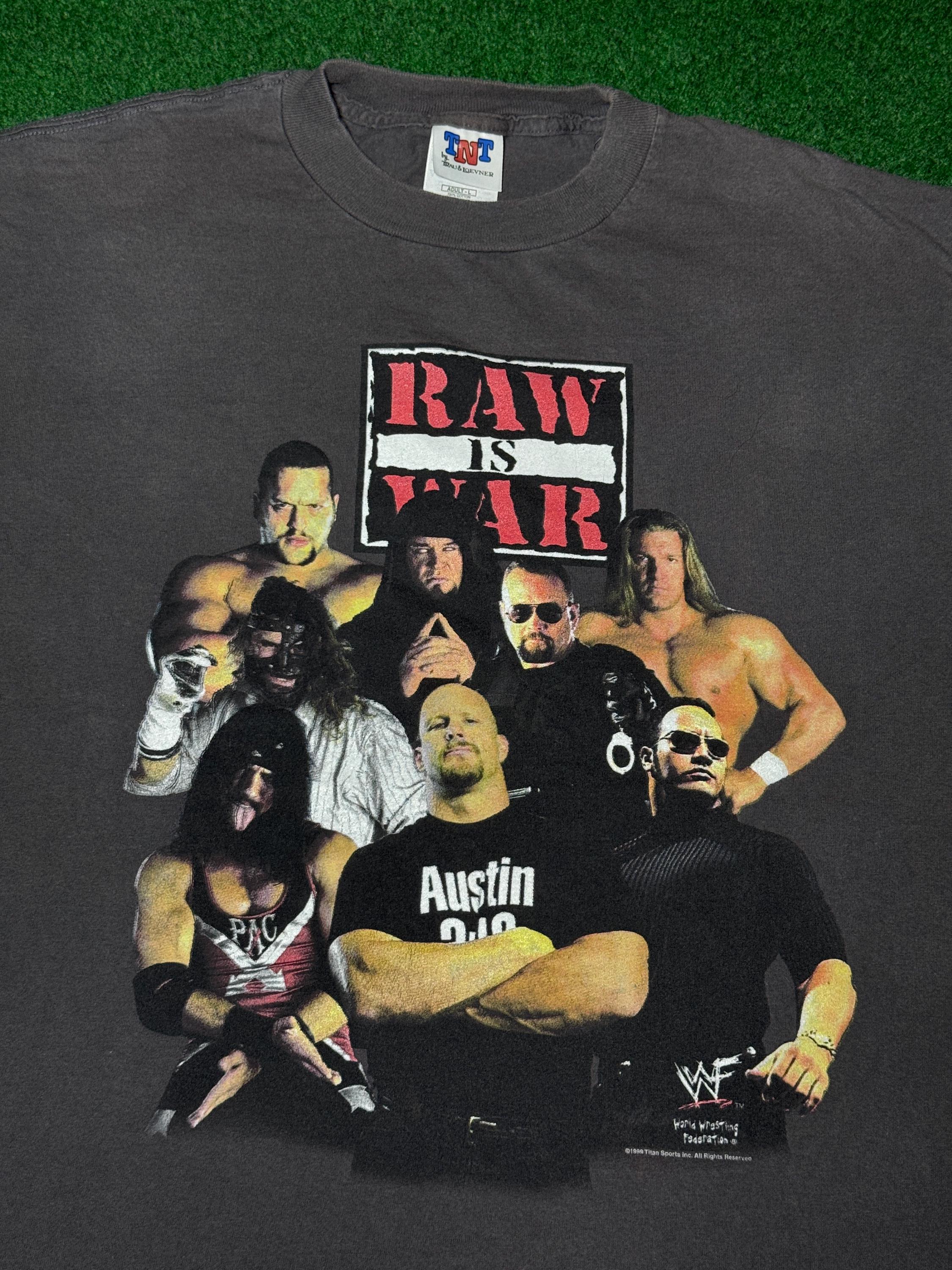 Vintage 1999 WWF Raw is War T-shirt, Large - Etsy