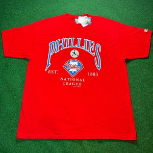 90er Jahre Philadelphia Phillies Vintage T-Shirt selten Deadstock neu mit Tags Baseball XXL Lee Sport Muskat klassisch