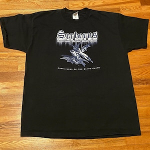 2001 Serberus “Commanders of the Black Throne” vintage t-shirt death metal Denver Colorado 90s immolation incantation vinyl cd tour Satan