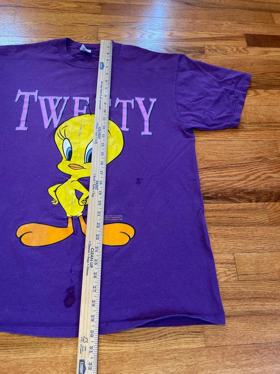 90s 1992 Tweety Vintage Purple T-shirt Rare XL Looney Tunes
