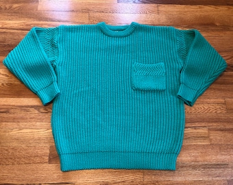 80s/90s thick and warm sweater cropped pocket cute original sexy throwback unique one of a kind one owner guess limited express mall party