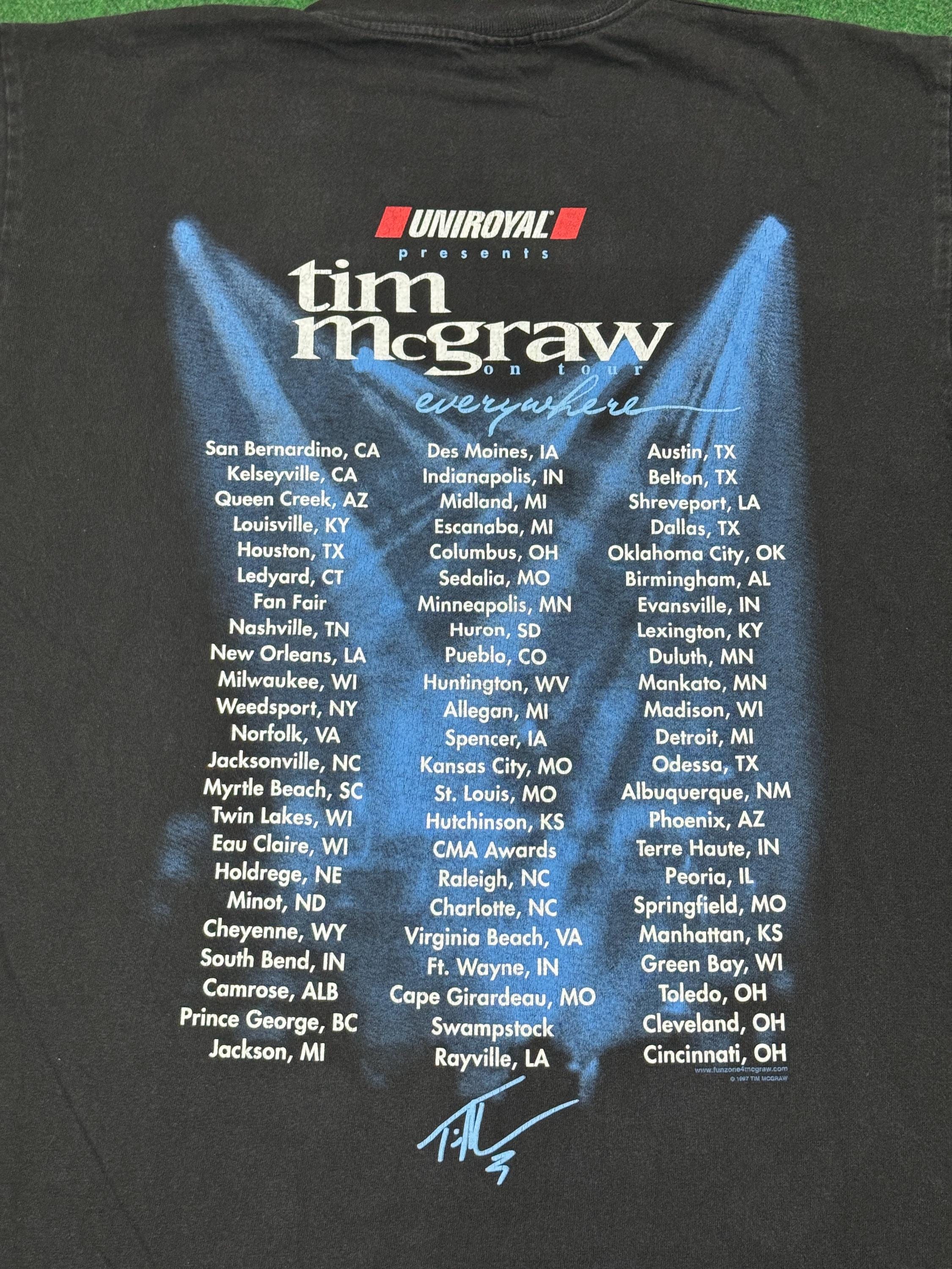 Vintage 90s Tim Mcgraw Everywhere Tour T-shirt, Country Music