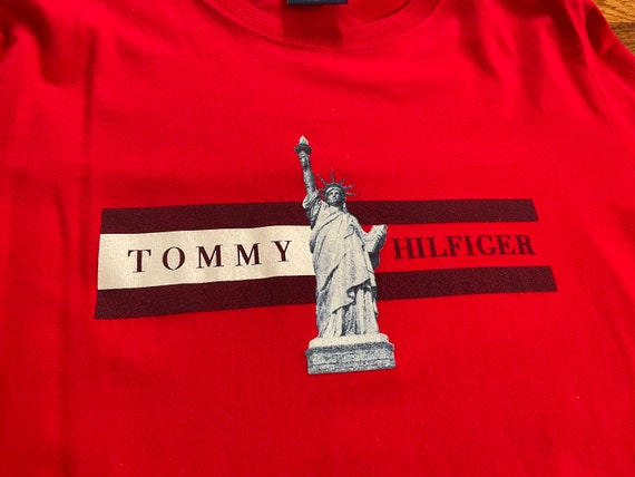 90s Tommy Hilfiger Statue of Liberty vintage long… - image 2