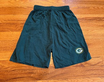 Pantalones cortos vintage de los Green Bay Packers de los 90, NFL Football, lindos para niños y jóvenes, talla 8.