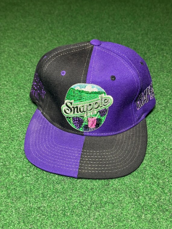 Vintage 90s Snapple Grapeade SnapBack Hat, Pop Culture Classic Drink Seinfeld