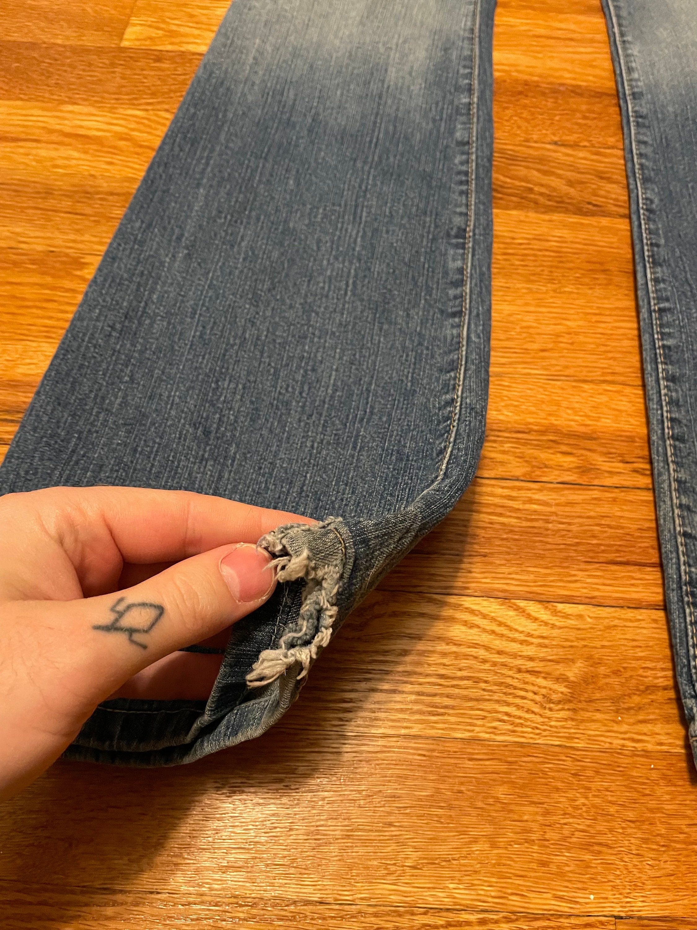 パンツ 00s painted crush flared denim Y2K 00s painted crush flared denim Y2K - メルカリ