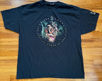 2004 Y2K Skinny Puppy Goth T-shirt rare The Greater Wrong of the Right XL band
