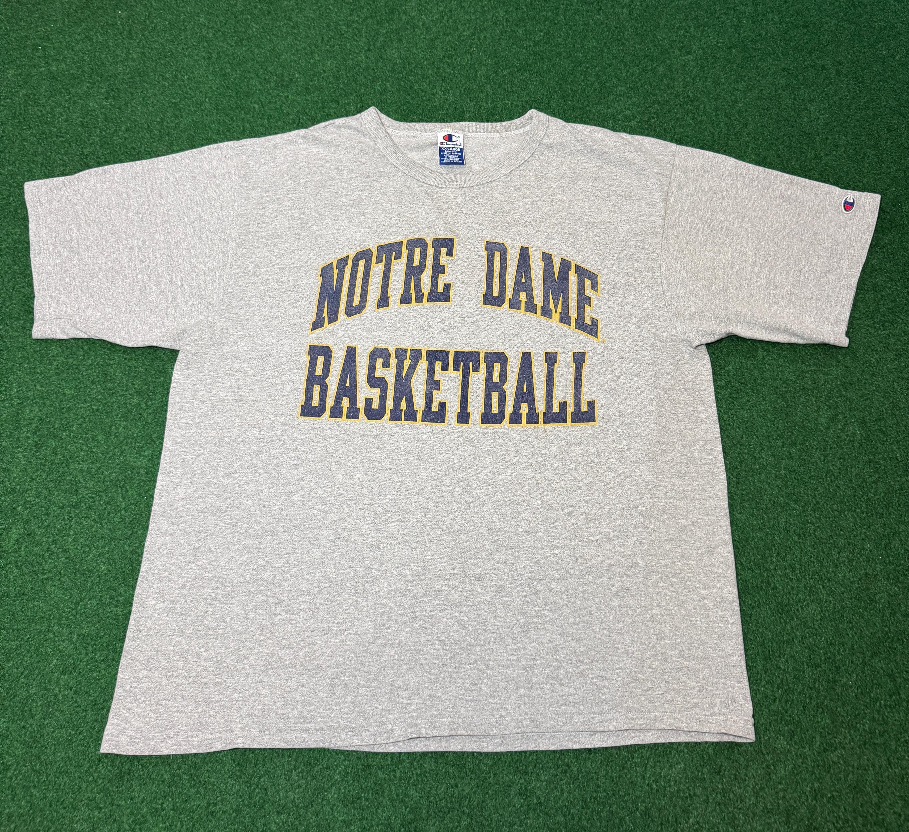 90s Notre Dame Fighting Irish Basketball Big East T-shirt Rare XXL 