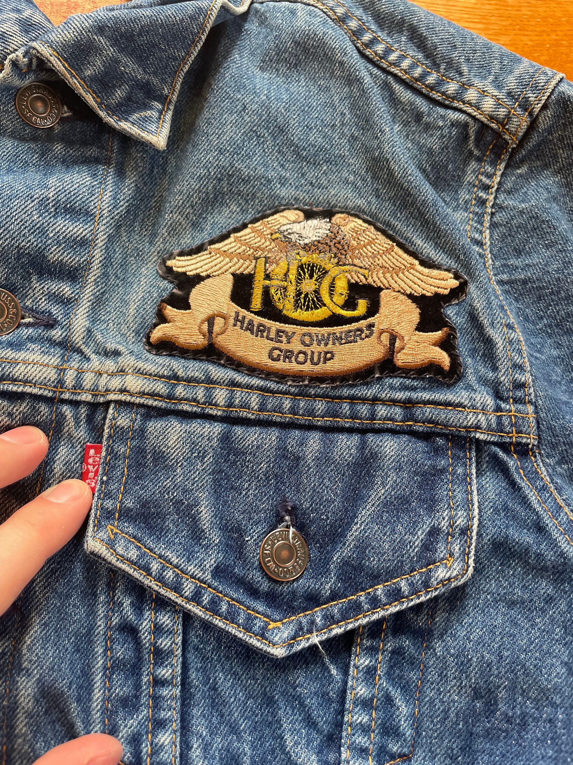 80s/90s Harley Davidson Denim Jacket Extremely Rare Biker