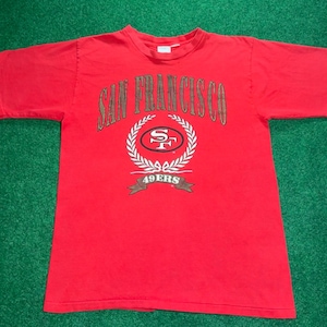 90s San Francisco 49ers vintage t-shirt rare nfl football large red team Super Bowl 80s forty niners