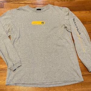 90s Nautica Competition Basketball vintage long sleeve t-shirt rare old school designer fashion nba michael Jordan polo bear lil yachty Htf