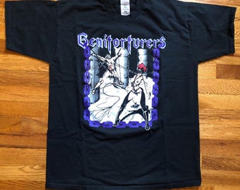 INSANE 90s Genitorturers “Pleasure in Restraint” vintage t-shirt band tee tour original metal hardcore punk murderdolls dope morbid angel