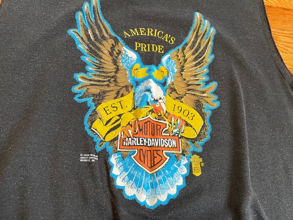80s Harley Davidson Sleeveless Sweatshirt: America