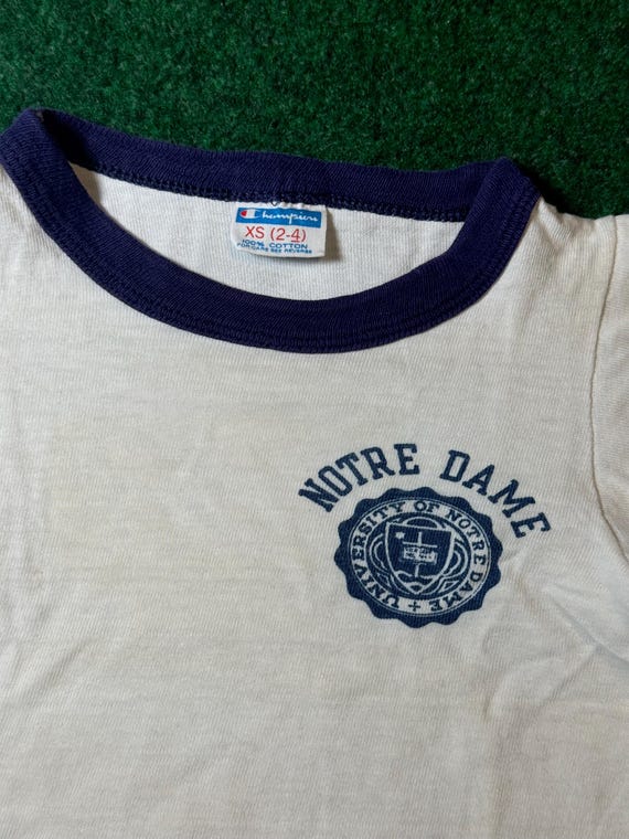 70s Notre Dame Fighting Irish Champion T-shirt Rare Vintage Ringer