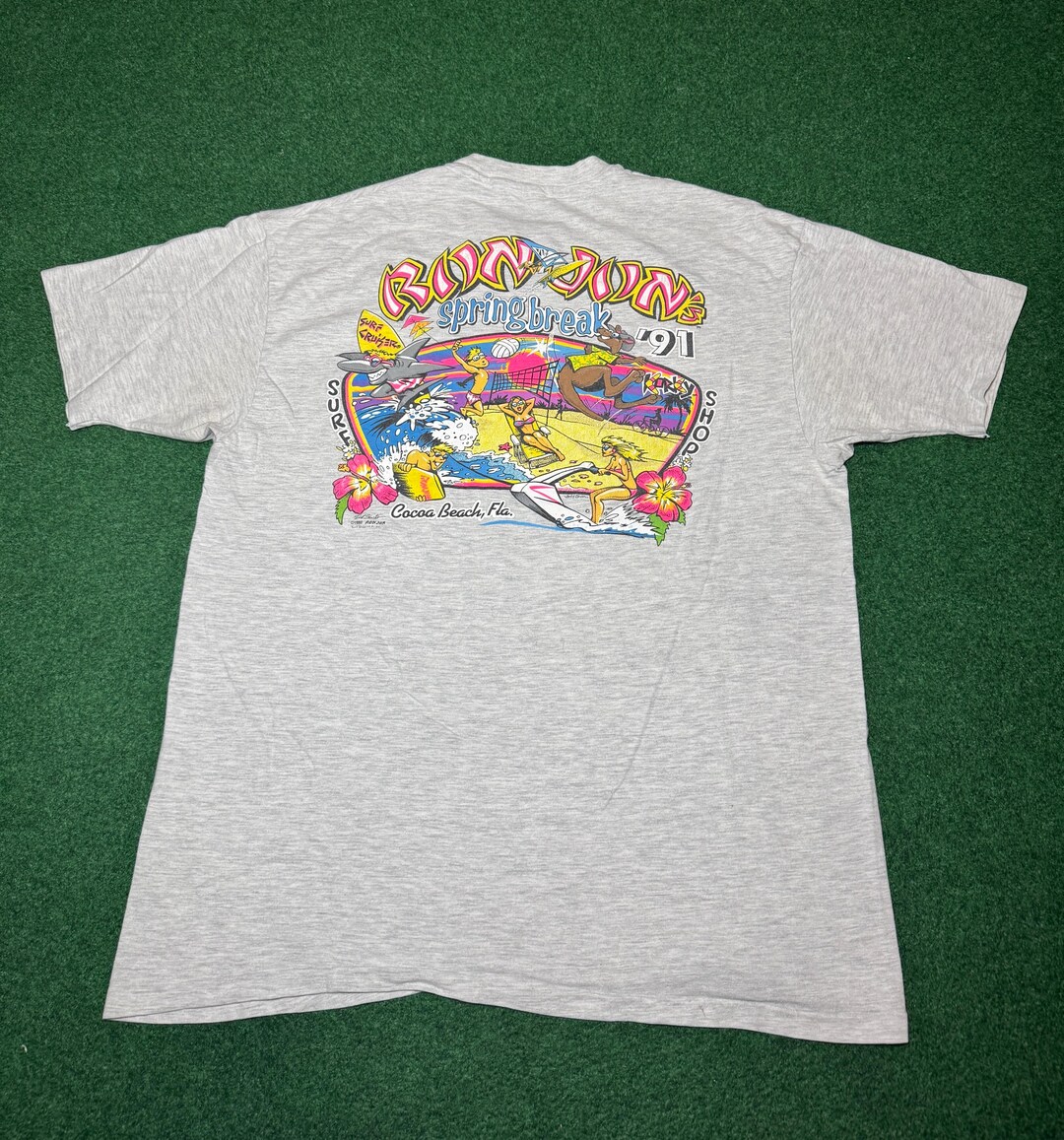 Vintage 90s Ron Jon Surf Shop T-shirt, Spring Break Korky Shark