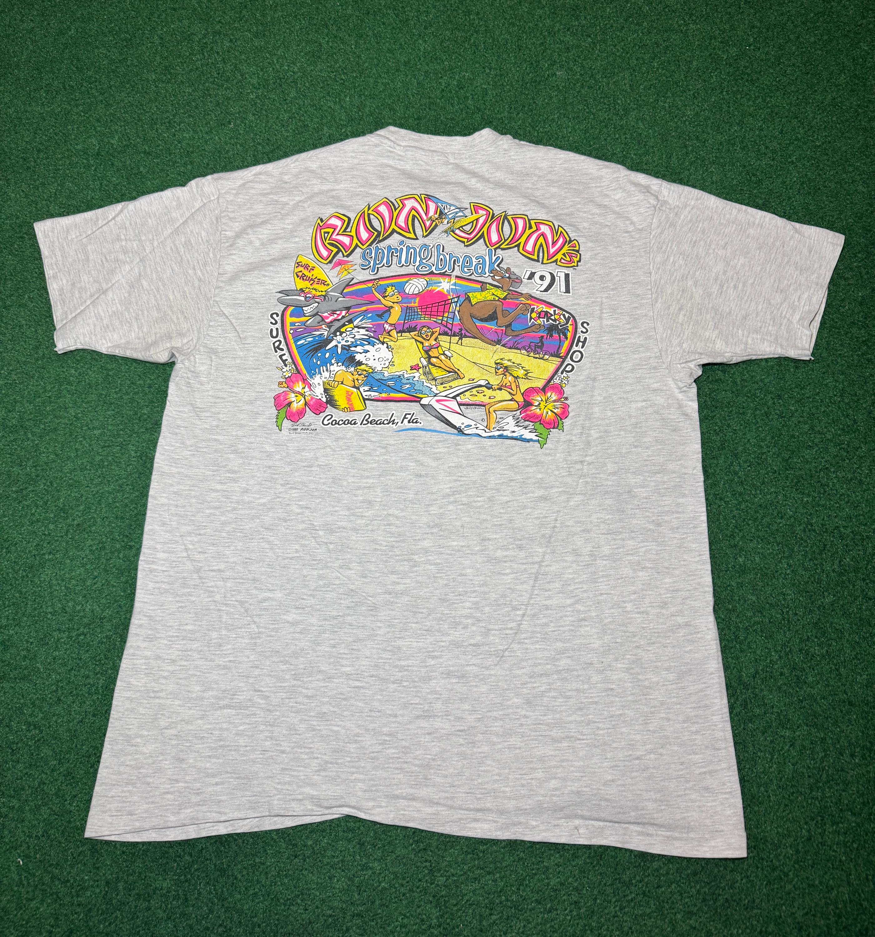 Vintage 90s Ron Jon Surf Shop T-shirt, Spring Break Korky Shark