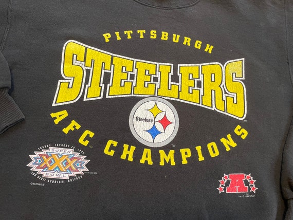 1995 Pittsburgh Steelers AFC Champions vintage crewne… - Gem
