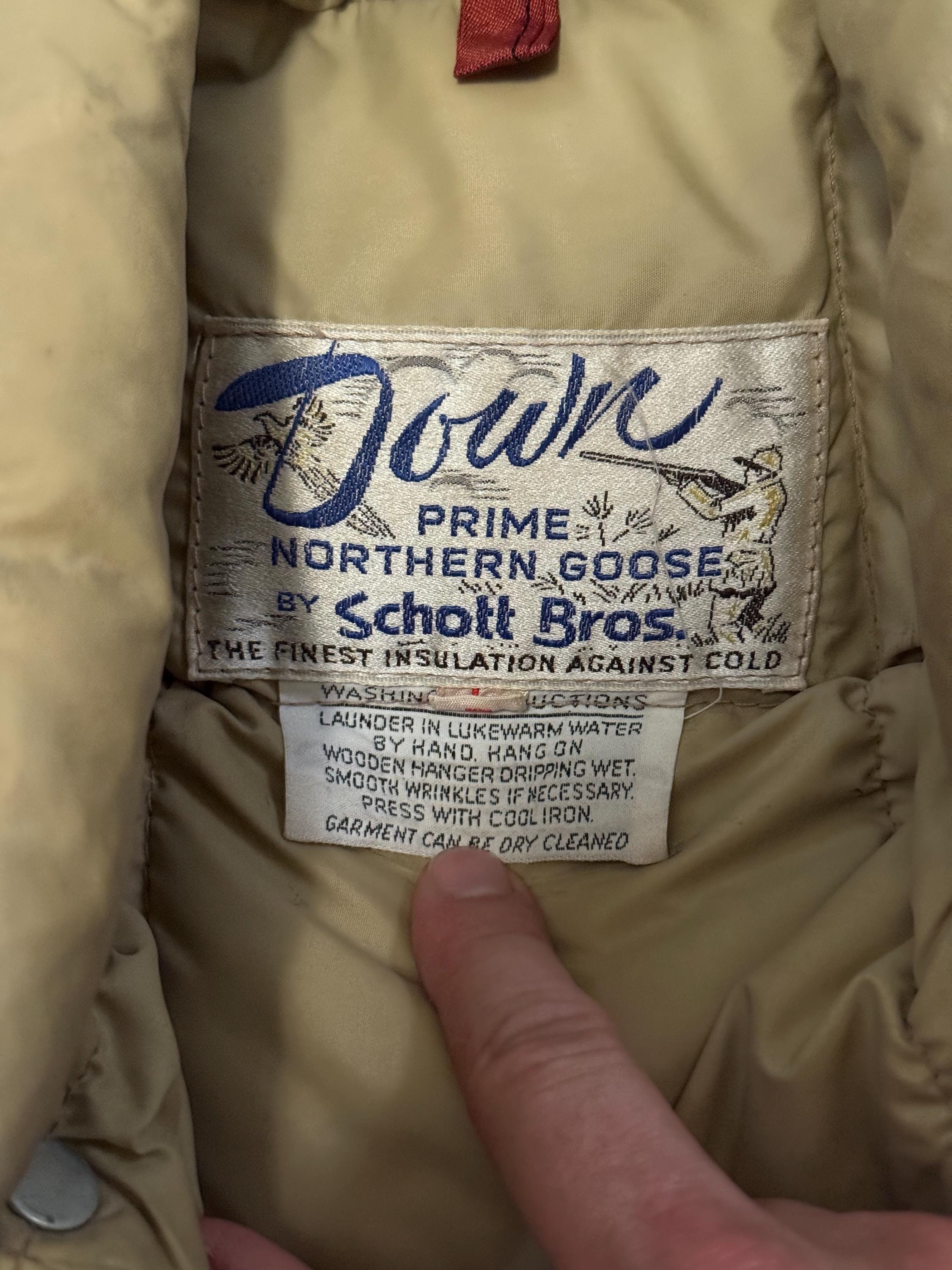 70s True Vintage Goose Down Insulated Hunting Vest Puffer Schott 