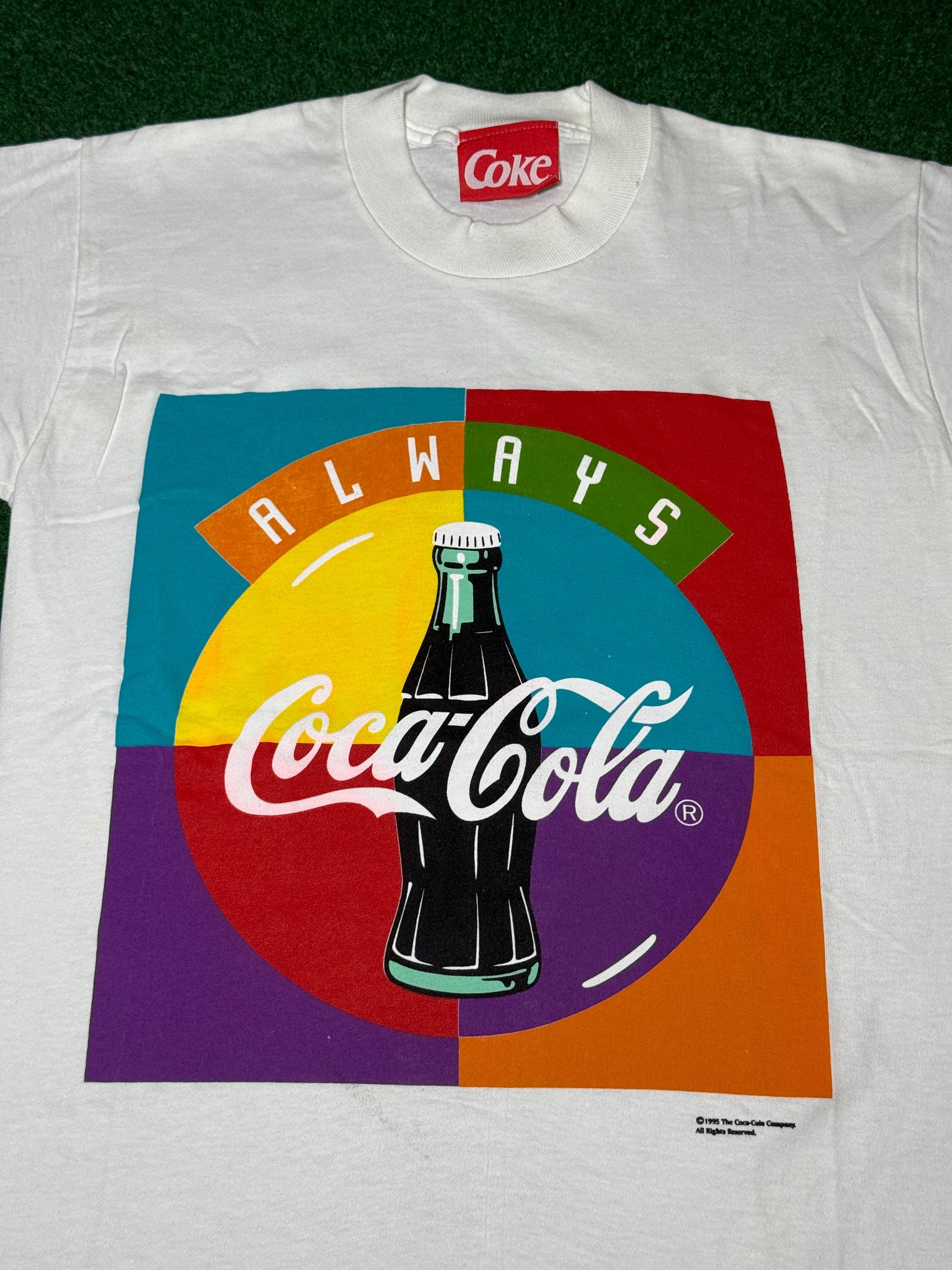 Vintage 90s Coca Cola Pop Art T-shirt, Soda Coke, Size Medium - Etsy