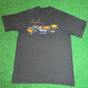 90s Miller Genuine Draft Team Racing Bobby Rahal vintage t-shirt rare pocket tee nascar large