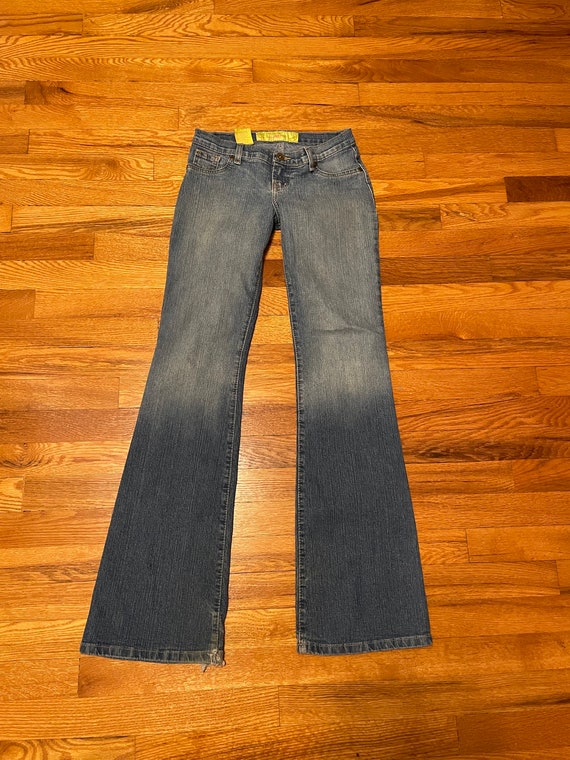 Y2K low rise distressed flared jeans denim sexy cu