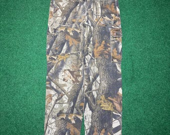 Jaren 90 Wrangler-cargobroek Camo Jacht Camouflage 36 x 30 trendy baggy Realtree