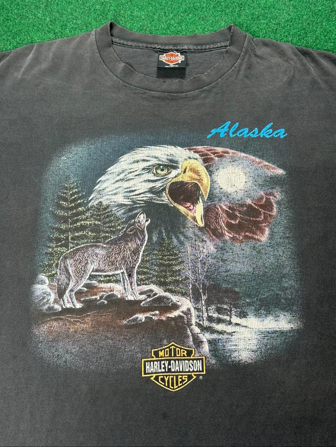PERFECT 90s Harley Davidson Alaska Vintage T-shirt PERFECT 90s Harley Davidson Alaska Vintage T-shirt