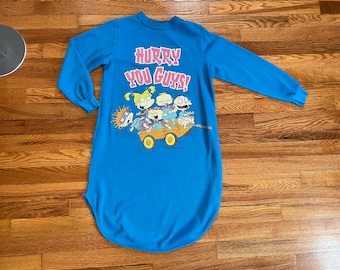 1998 Rugrats “Hurry You Guys” vintage t-shirt nightgown pajamas cute Nickelodeon snick Doug cartoon 90s ren and stimpy fits adult hipster