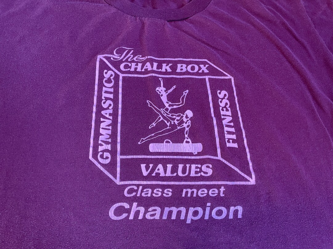90s Gymnastics the Chalk Box Vintage Tshirt Rare Olympics Single