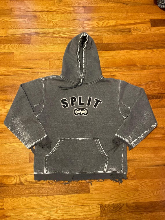 90s Y2K Split Skateboarding Brand Hoodie Sweatshirt Small Tony