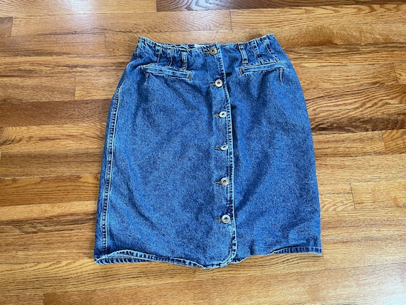 Buy Super Cute Retro Grunge Era 90s Button up Denim Jean Skirt Rare Vintage S.C. Surplus Brand Old School Throwback Size 9 10 Womens Pants Online in India Etsy
