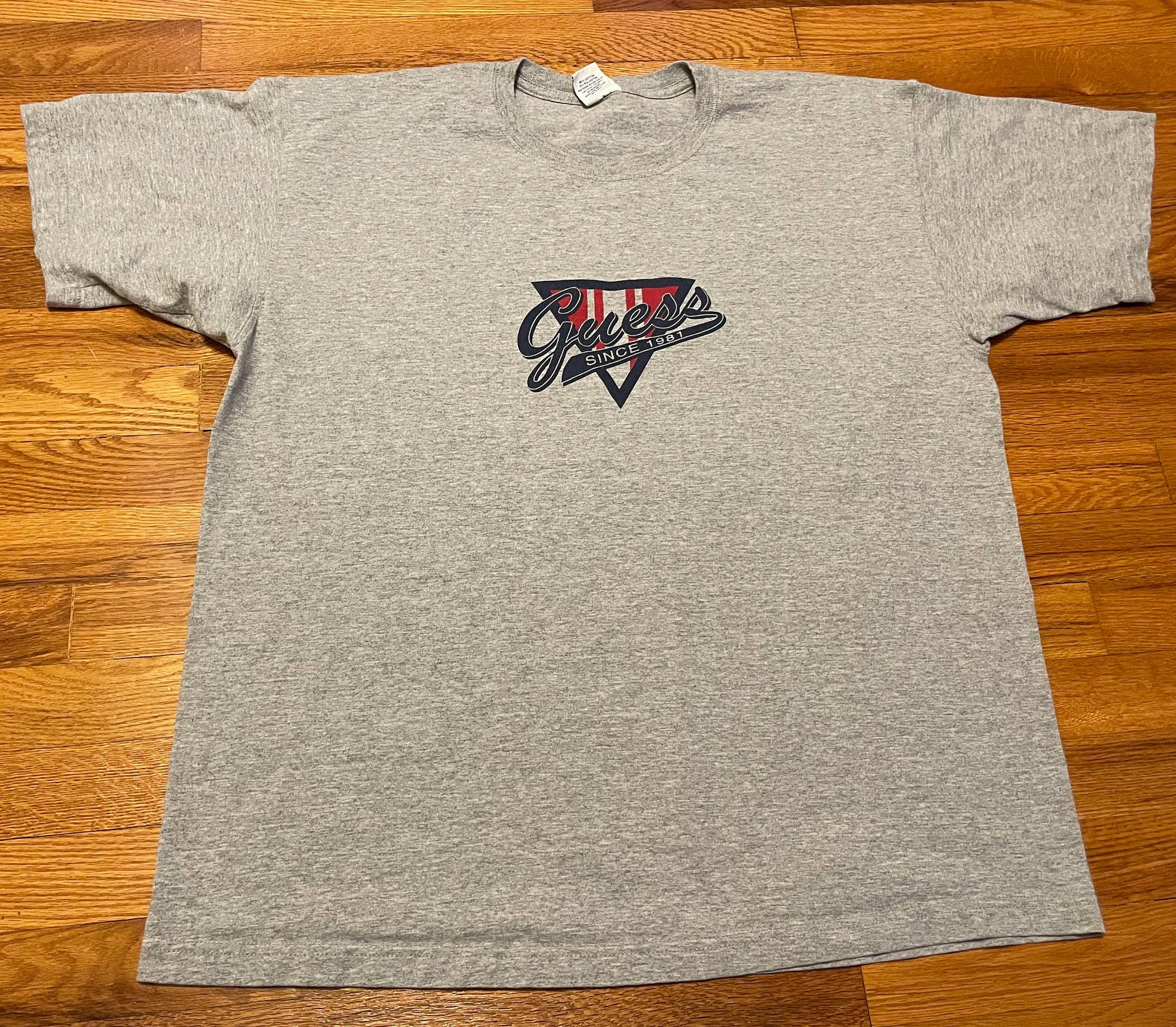 90s Guess Jeans USA Vintage T-shirt Oversized XL Grey