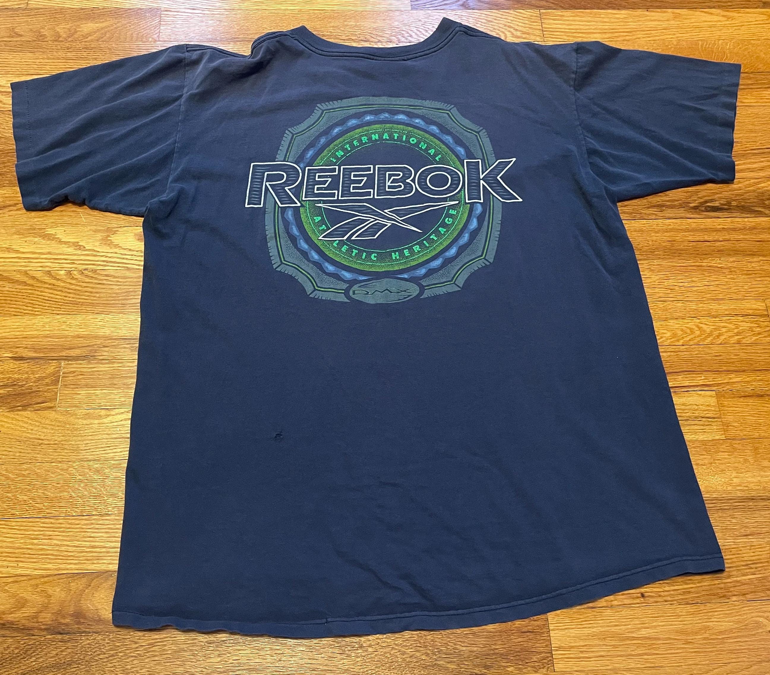 90s Reebok Distressed T-shirt Perfect Fade Rare Vintage Dmx