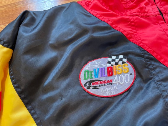 90s Ernie Irvan NASCAR zip up jacket coat old sch… - image 3