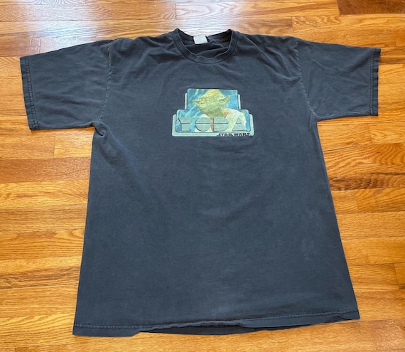90s Star Wars Yoda T-shirt, Distressed Faded Vintage, XL - Etsy