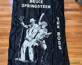 80s Bruce Springsteen The Boss huge wall tapestry artwork poster patch hanging old school shirt band tee vinyl tour flag unique deadstock