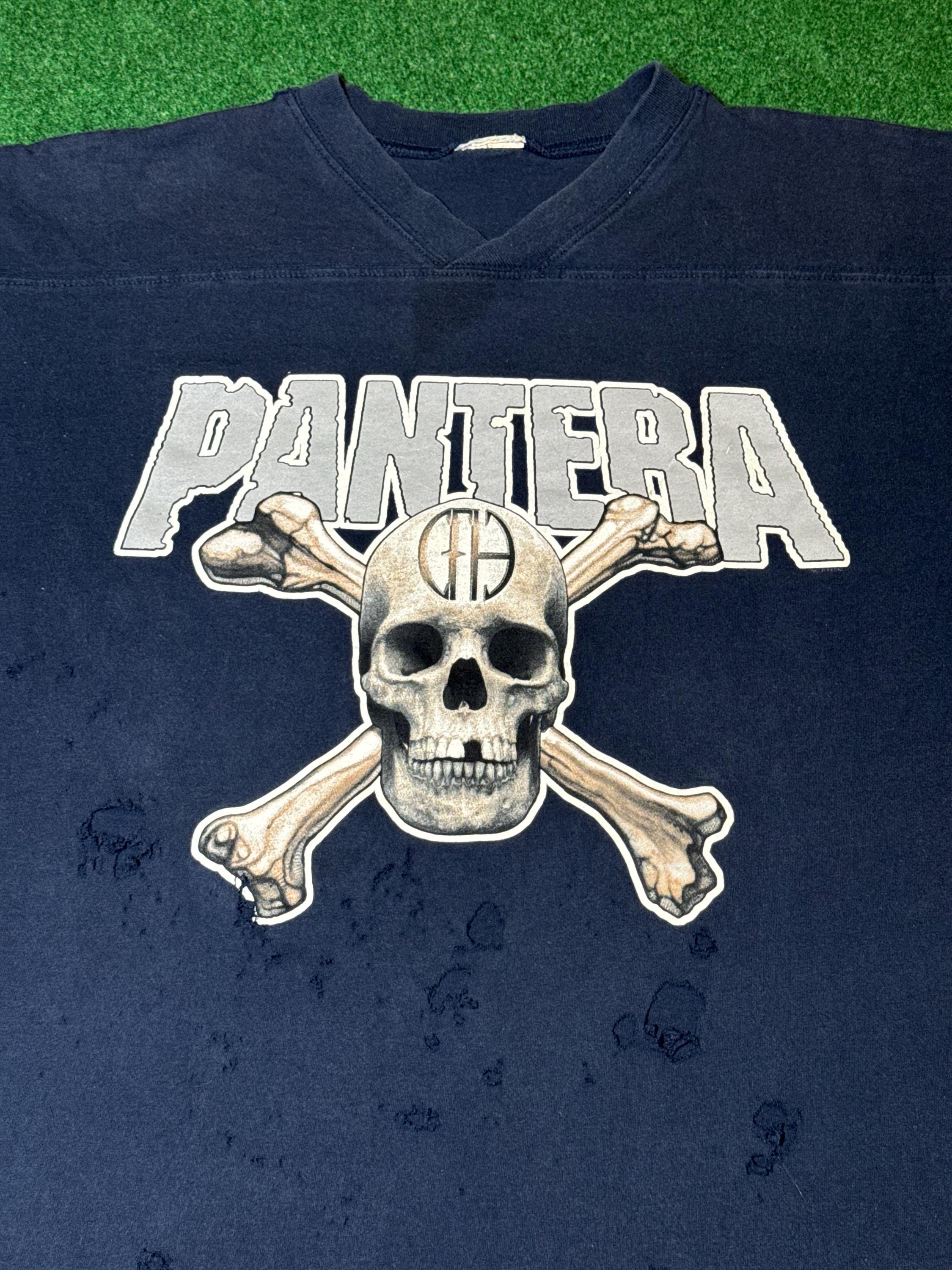 90s Pantera Football Jersey T-shirt Rare Vintage Band Tee Original 