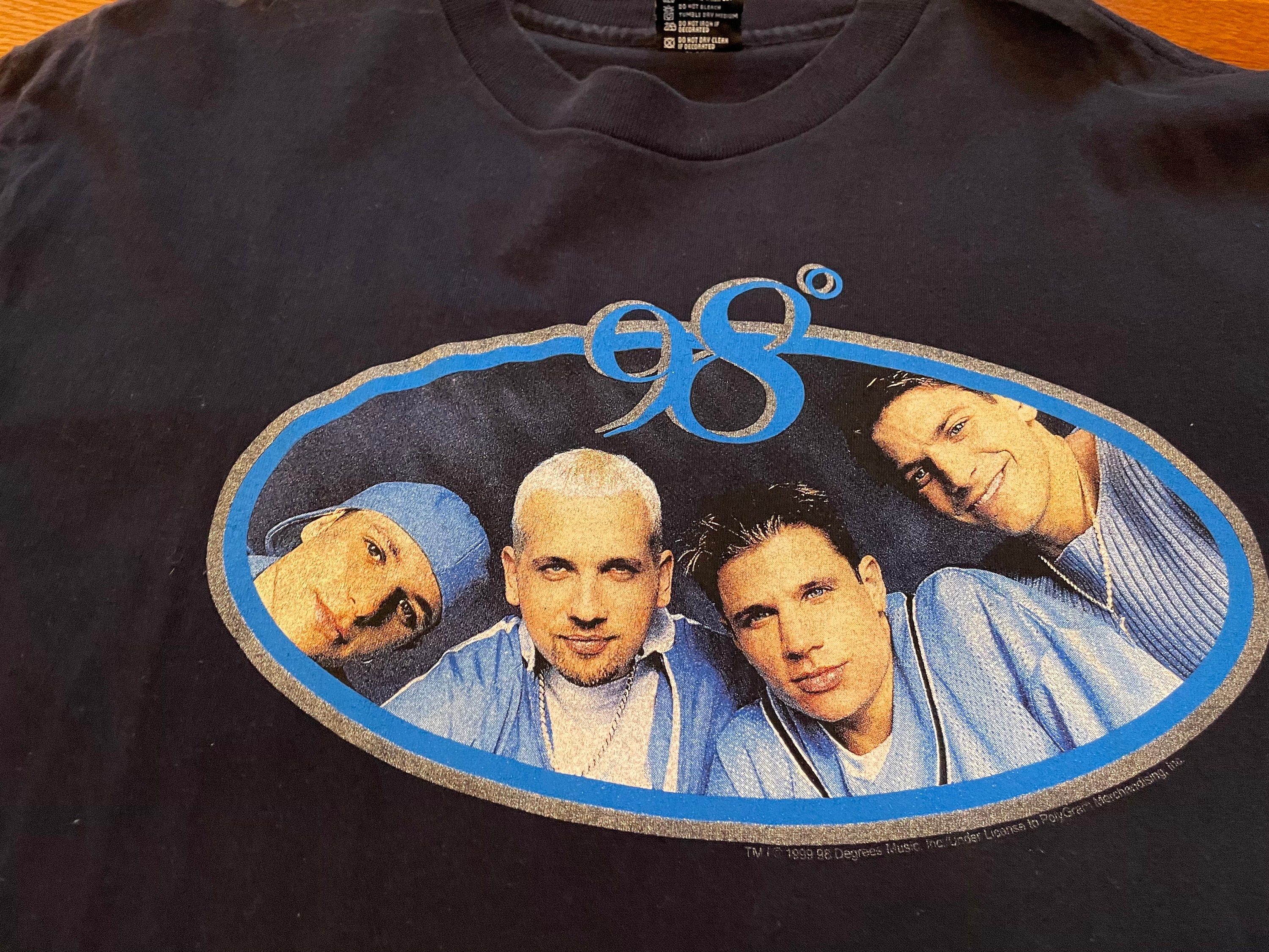 Amazing 1999 98 Degrees Vintage T-shirt Rare Boy Band Tee Tour 90s Nick  Lachey Jessica Simpson Newlyweds Mtv Backstreet Boys Nsync Lfo Htf 