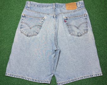90s Vintage Levi’s Silvertab Baggy Short Vtg 90s Levi's Silver Tab Baggy Denim Jorts / Size 36 - Etsy