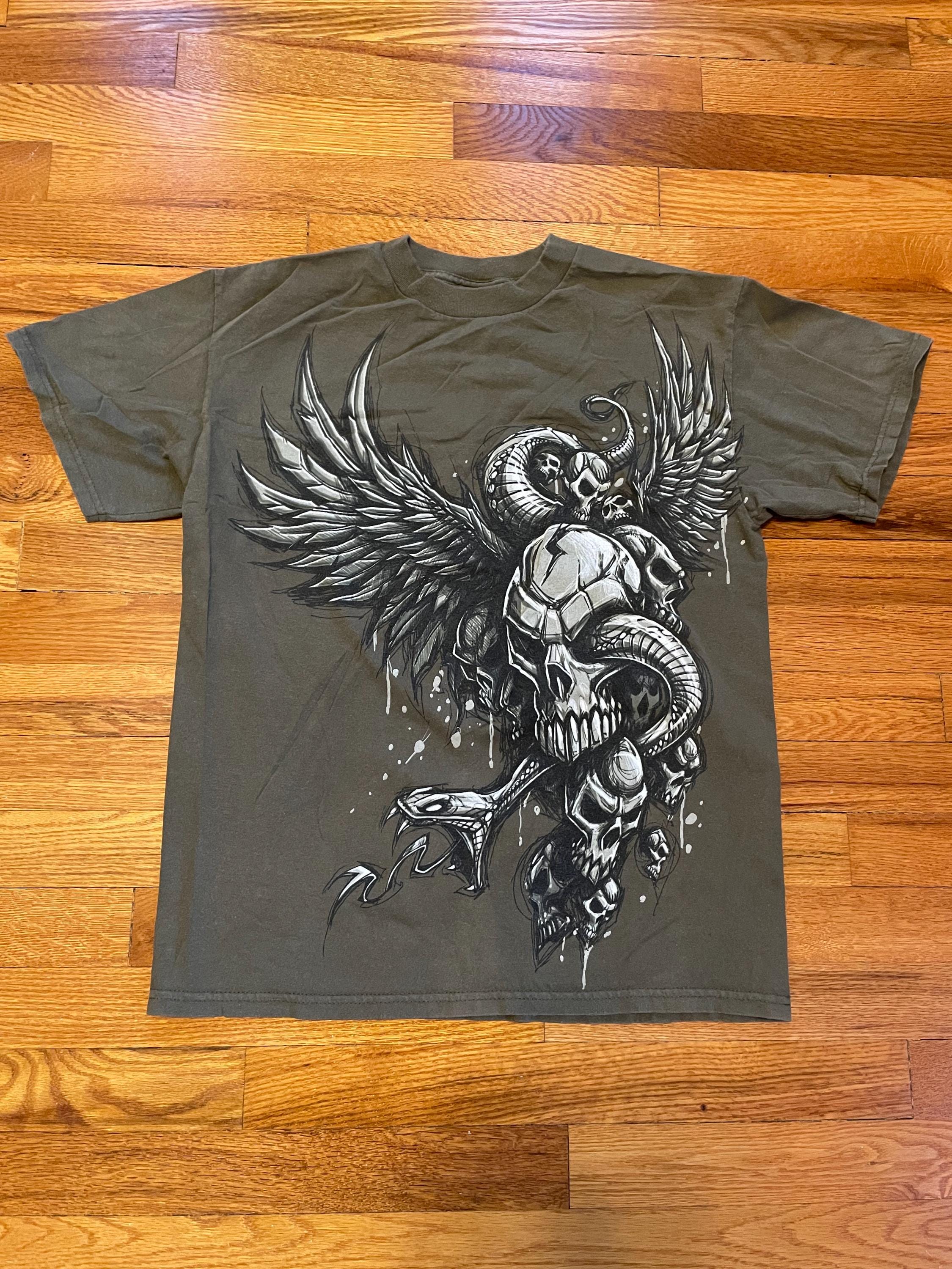 希少・USA製】Affliction アフリクション デニム 十字架 刺繍