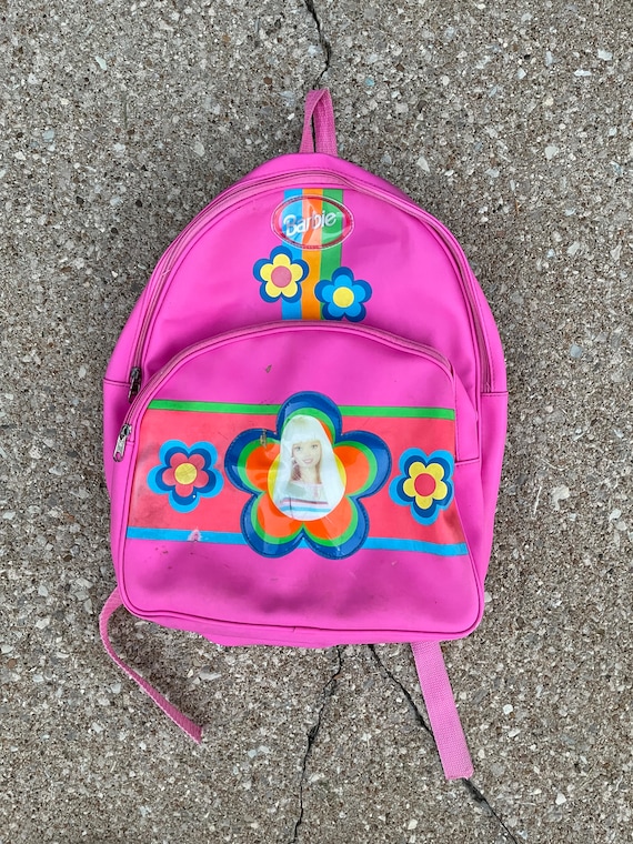 1996 90s Pink Barbie Book Bag Back Pack Cute Retro Doll Back to School Kids Youth Etsy Canada