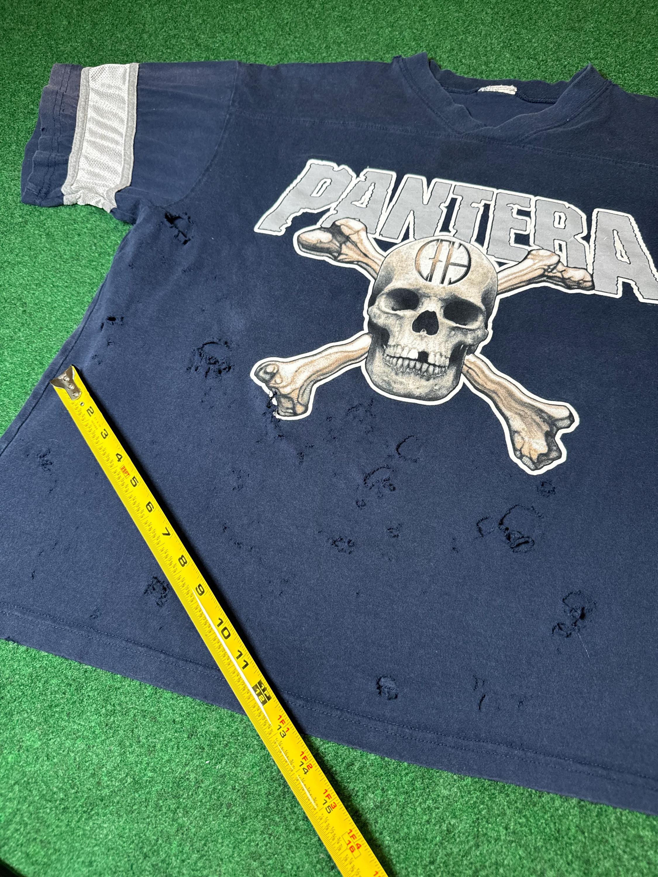 90s Pantera Football Jersey T-shirt Rare Vintage Band Tee Original 