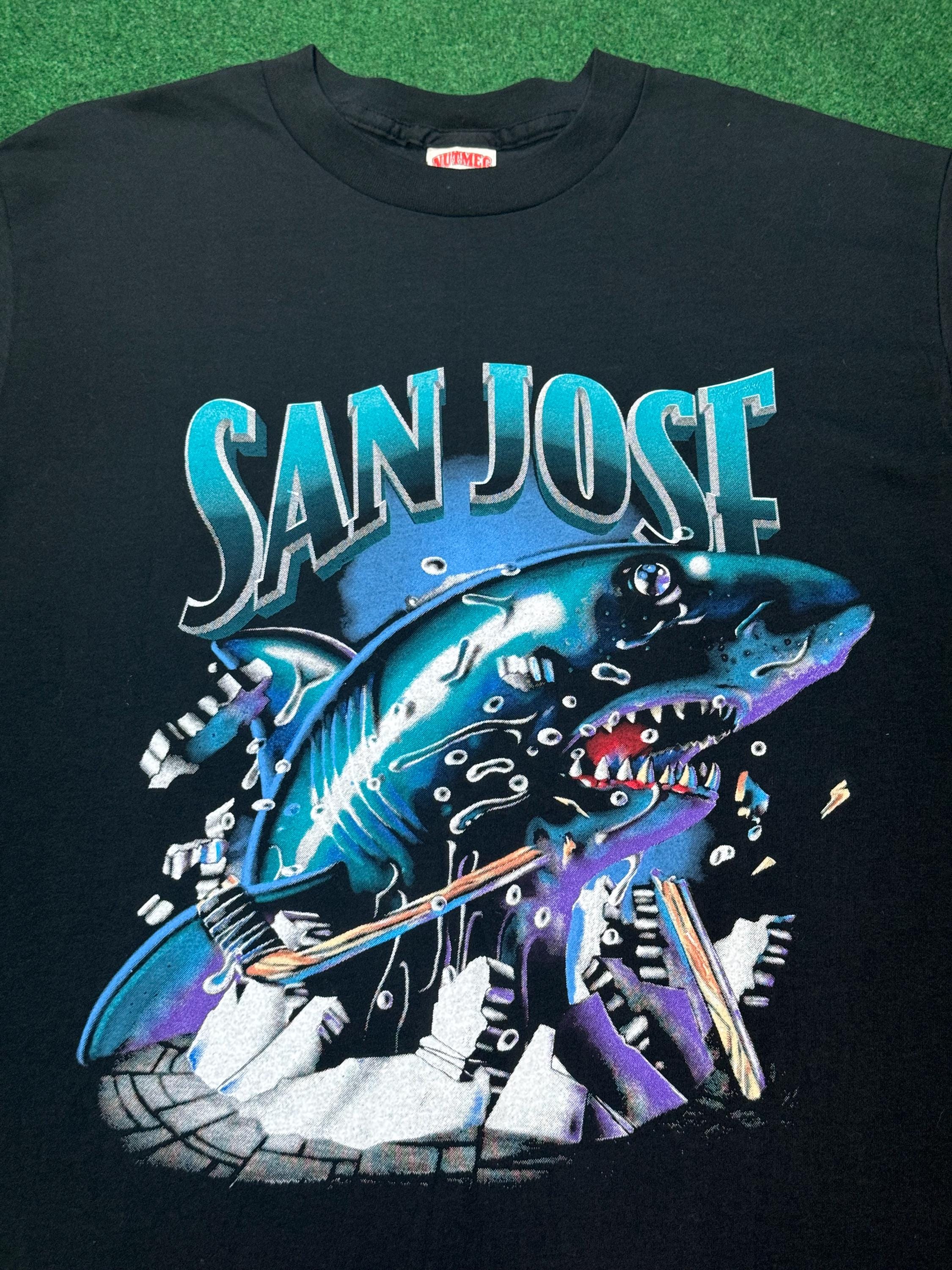 HOLY GRAIL 90s San Jose Sharks Nutmeg Mills Vintage T-shirt HOLY GRAIL 90s San Jose Sharks Nutmeg Mills Vintage T-shirt